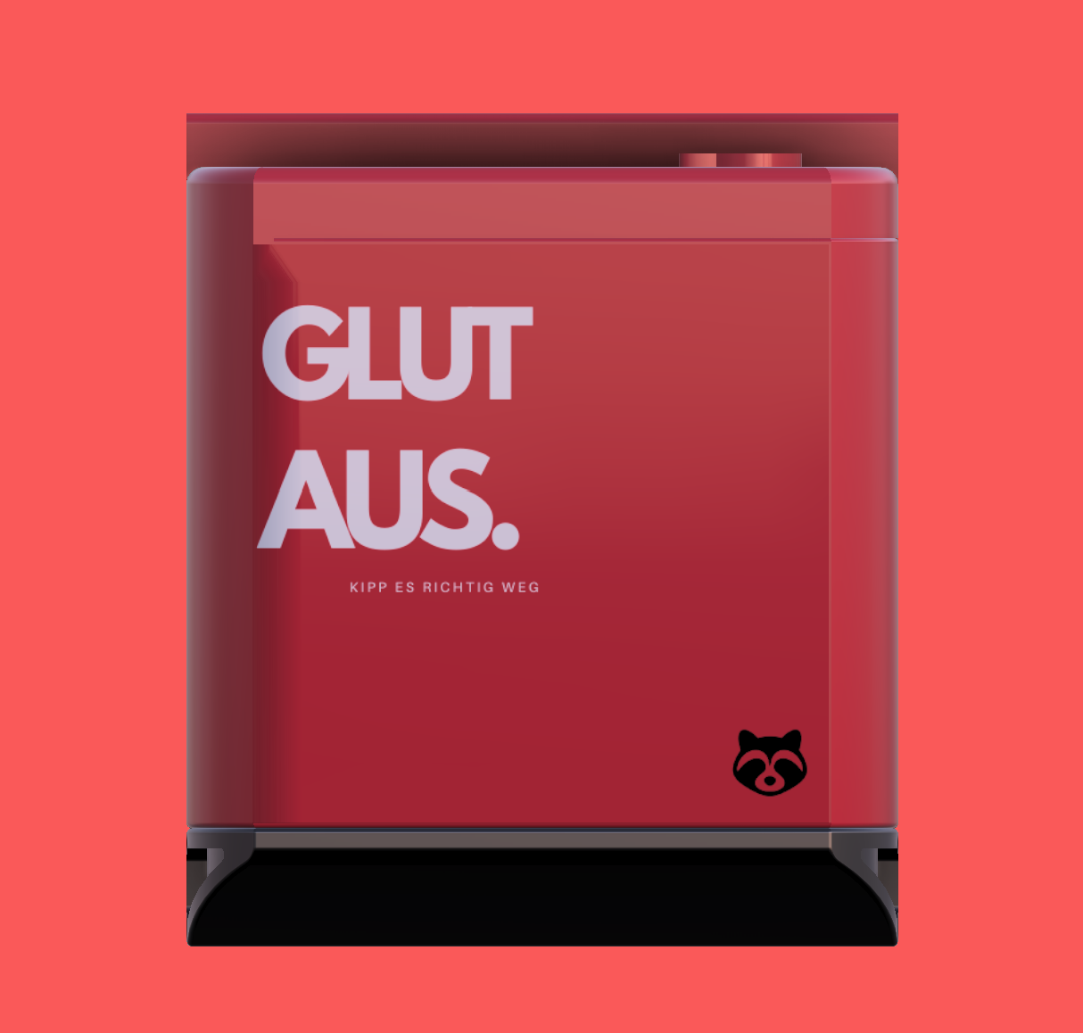 Kippe's Glut aus rot